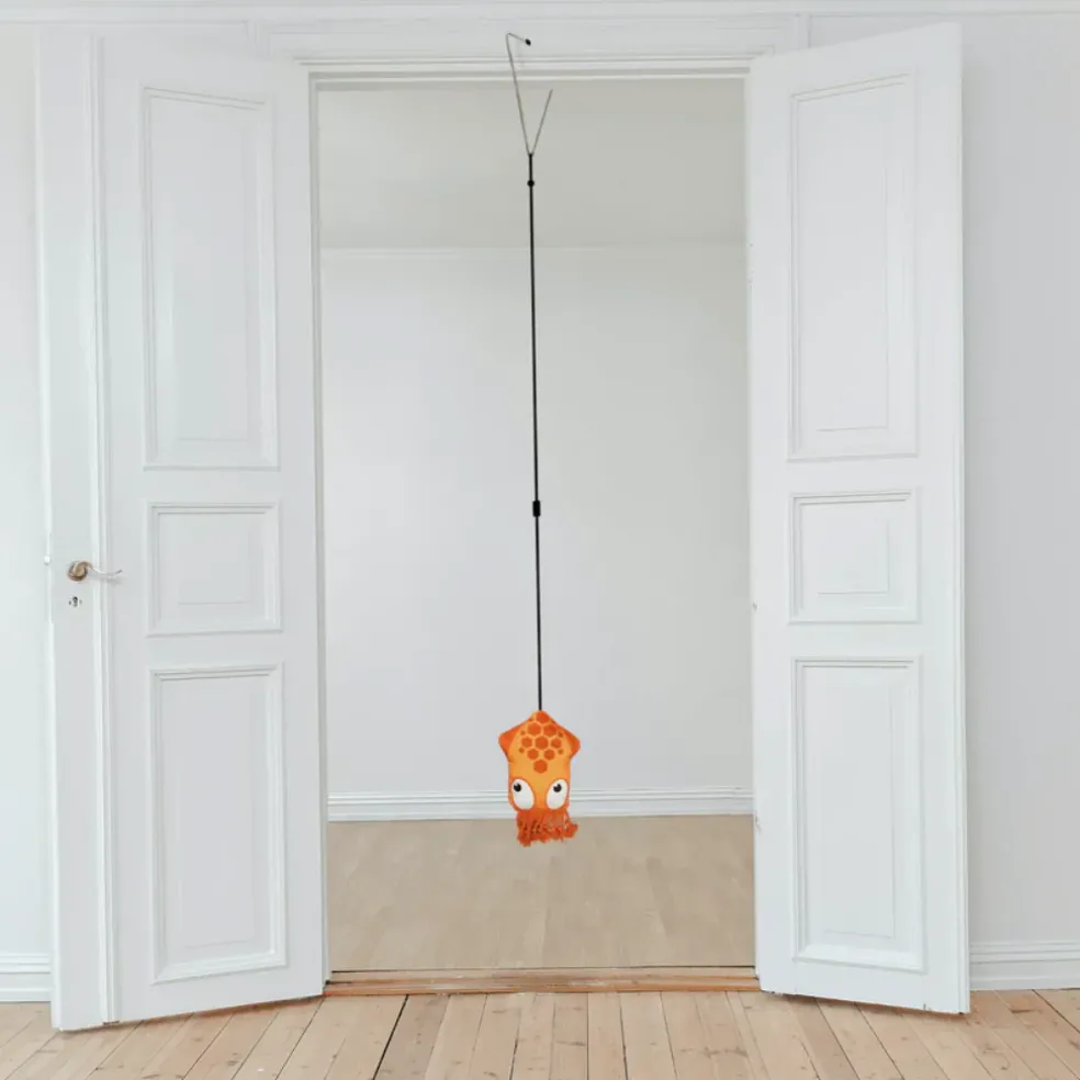 Meowijuana Refillable Jump 'n' Jamb Deep Sea Squid Hanging Cat Toy