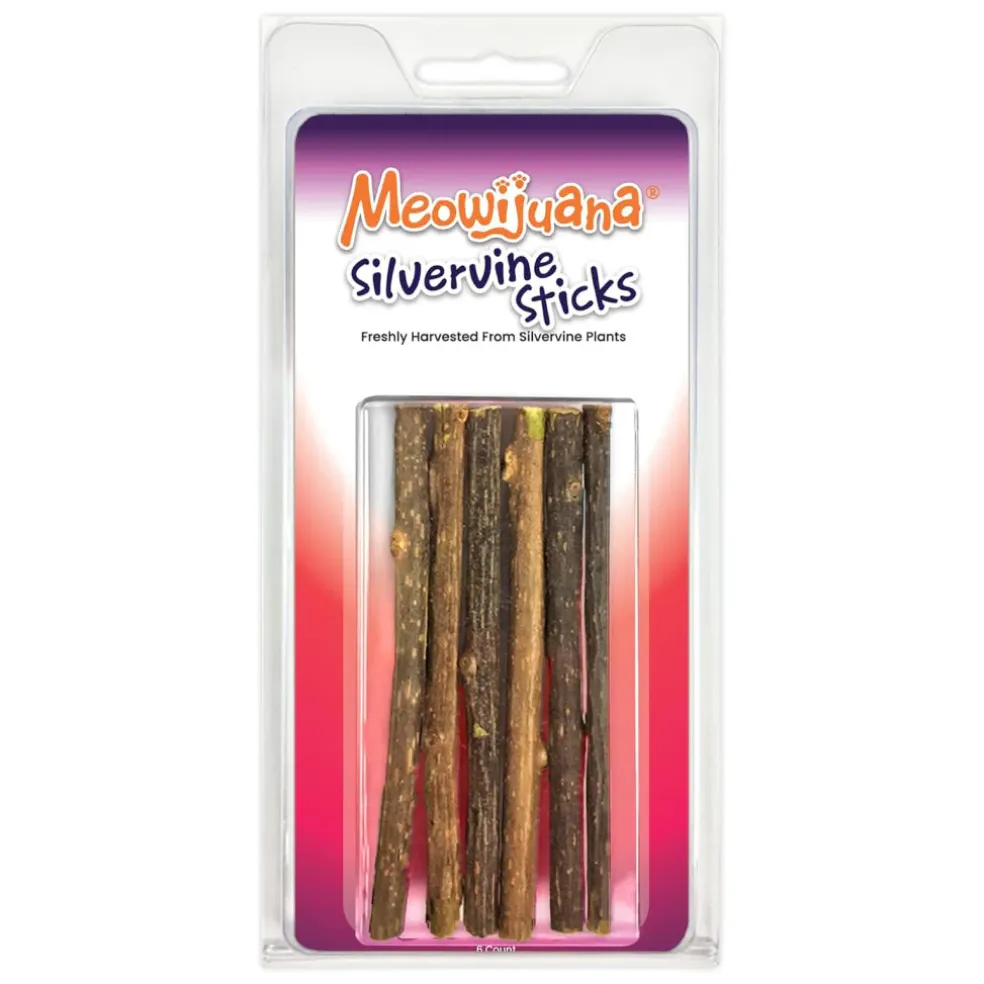 Meowijuana Silvervine Sticks for Cats (6 ct)