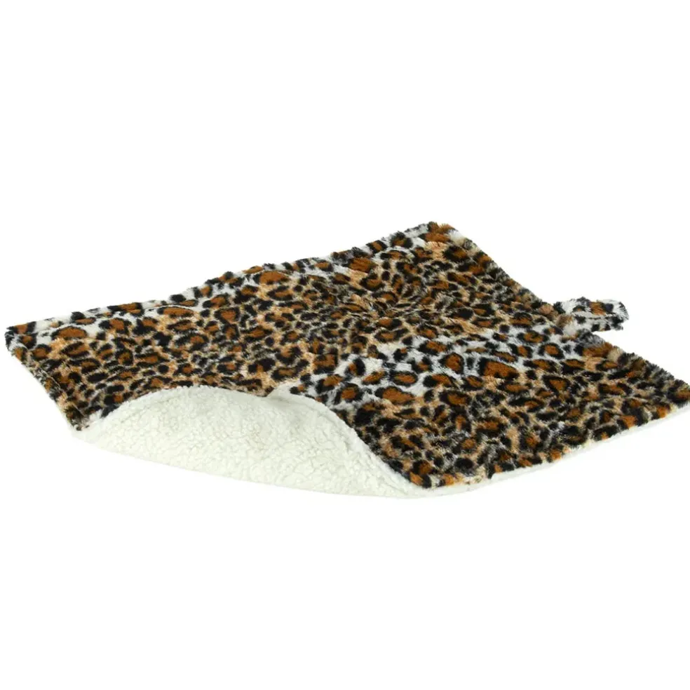 Meow Town ThermaPet Cat Mat Leopard Brown