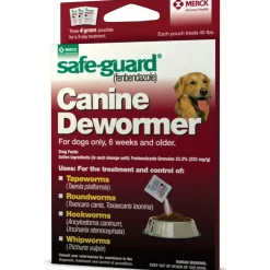 Merck Safe-Guard Canine Dewormer for Dogs 6 weeks and older (4 gram x 3 sachets)