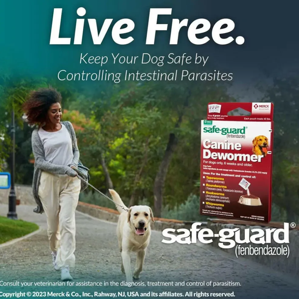 Merck Safe-Guard Canine Dewormer for Dogs 6 weeks and older (4 gram x 3 sachets)