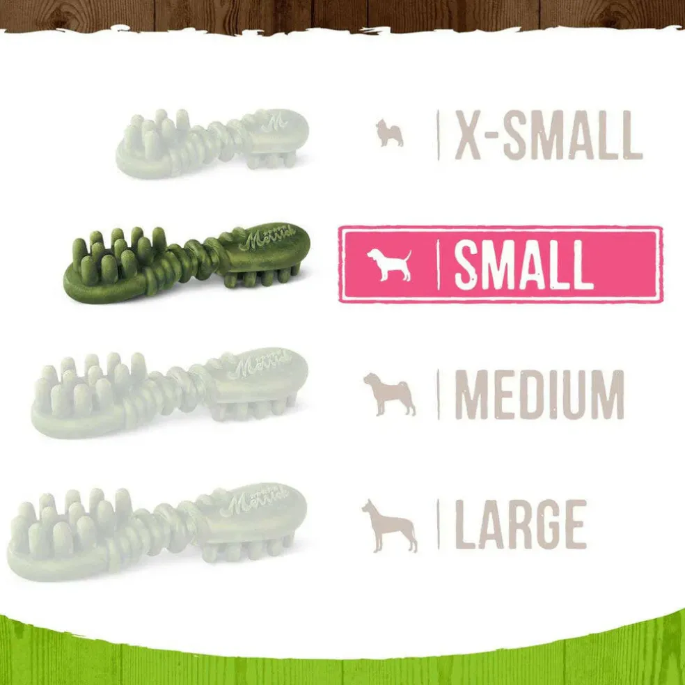 Merrick Fresh Kisses Double-Brush Coconut & Botanical Oil Dental Dog Treats, Small