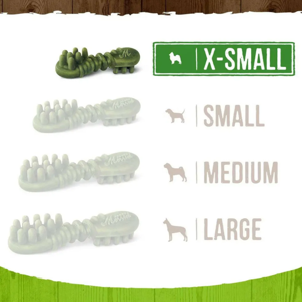 Merrick Fresh Kisses Double-Brush Coconut & Botanical Oil Dental Dog Treats, Extra Small