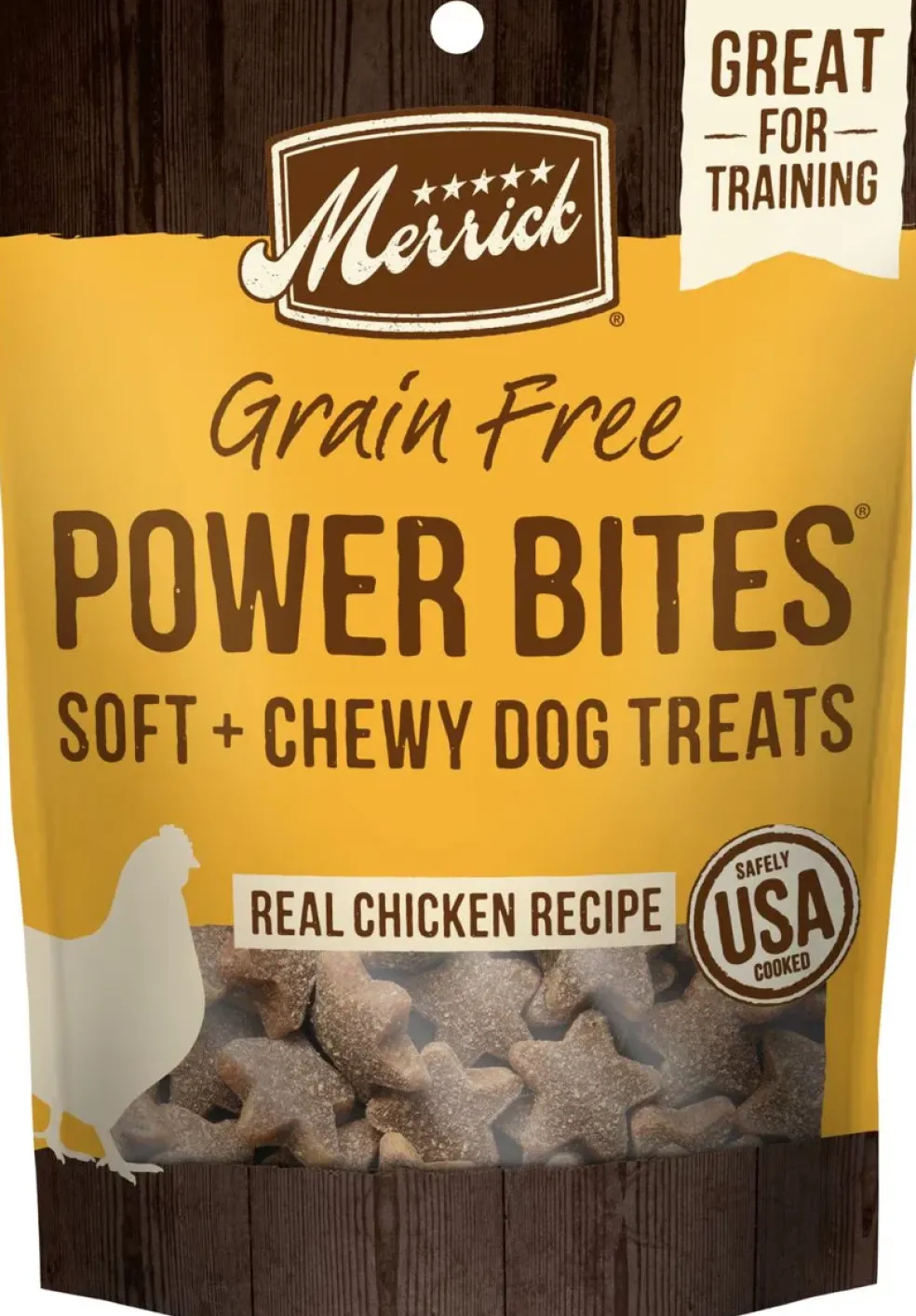 Merrick Power Bites Soft & Chewy Grain Free Real Chicken Dog Treats (6 oz)