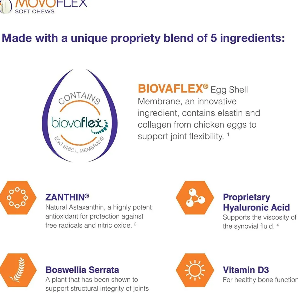 MovoFlex Joint Support for Large Dogs (60 soft chews)