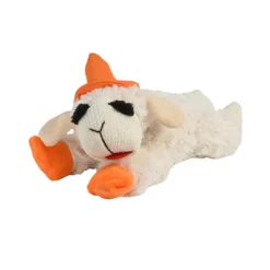 Multipet Halloween Lamb Chop Witch Hat Orange Dog Toy