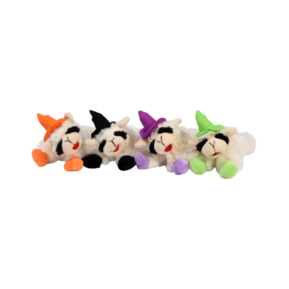 Multipet Halloween Lamb Chop Witch Hat Orange Dog Toy