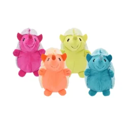 MultiPet Hedgehog Plush Dog Toy, Assorted Colors, 8"