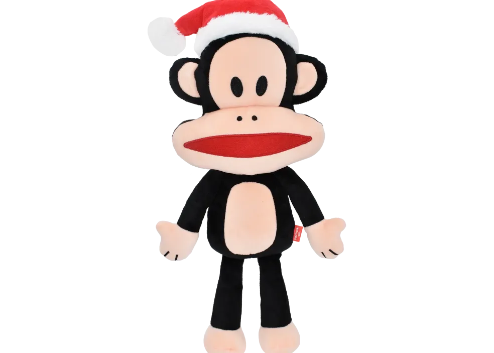 Multipet Holiday Paul Frank Julius Santa Plush Dog Toy