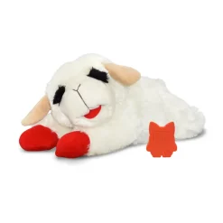 MultiPet Lamb Chop Love Plush Dog Toy with Heartbeat, 17"