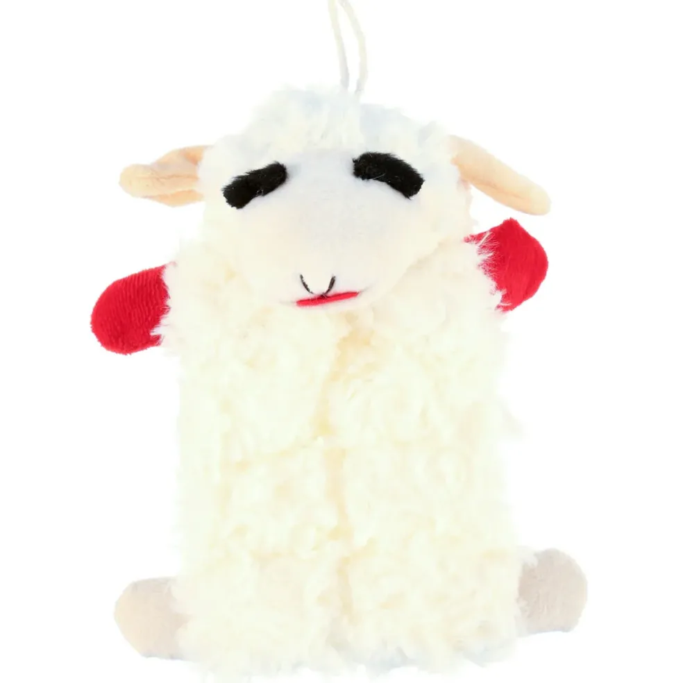 Multipet Lamb Chop Squeaker Mat Plush Dog Toy 9"