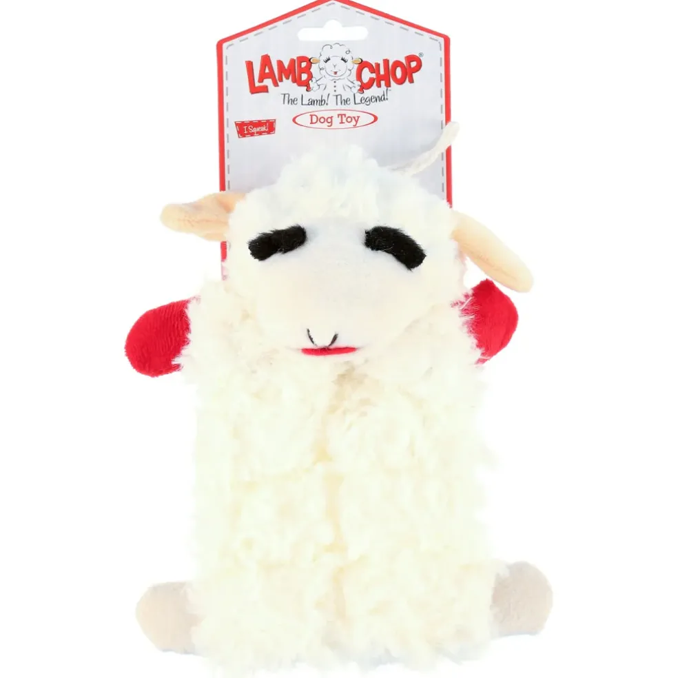 Multipet Lamb Chop Squeaker Mat Plush Dog Toy 9"