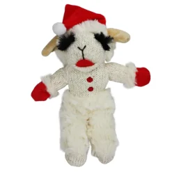Multipet Lamb Chop Standing with Santa Hat - Dog Plush Toy