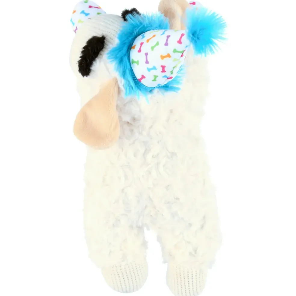 Multipet Lamb Chop with Birthday Hat Plush Dog Toy 10.5"