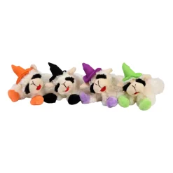 Multipet Lamb Chop with Witch Hat Plush Dog Toy, Assorted Colors, 1 count