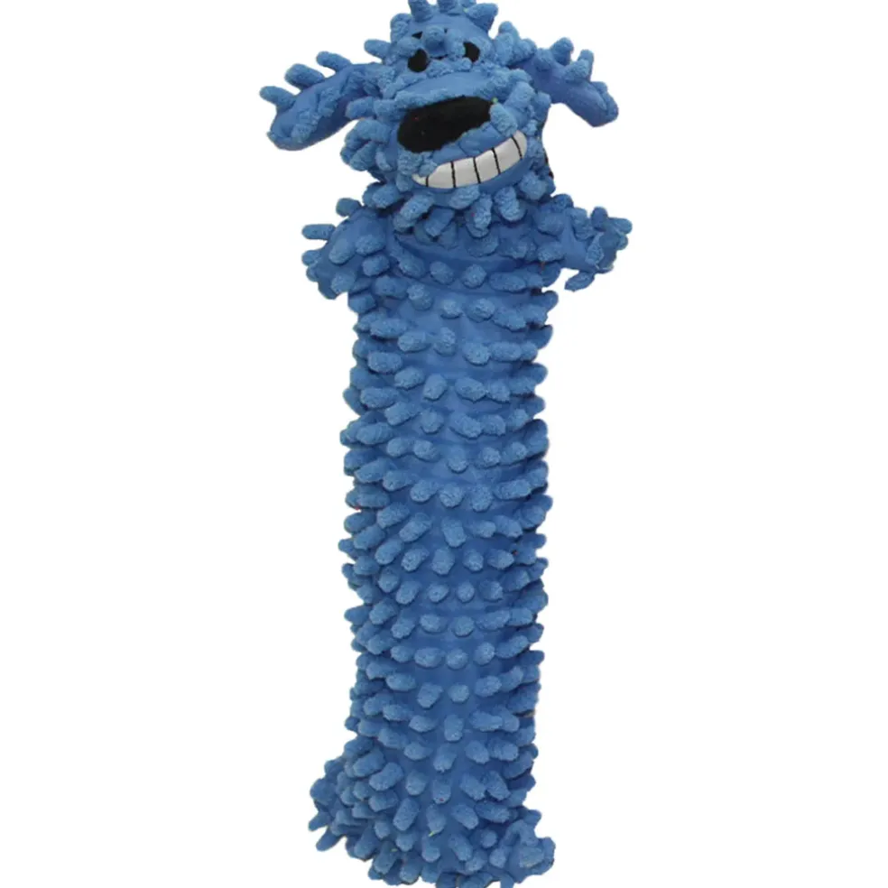 Multipet Loofa Floppy Light-Weight Stuffing-Free Plush Toy For Dogs (Color Varies), 12 inches