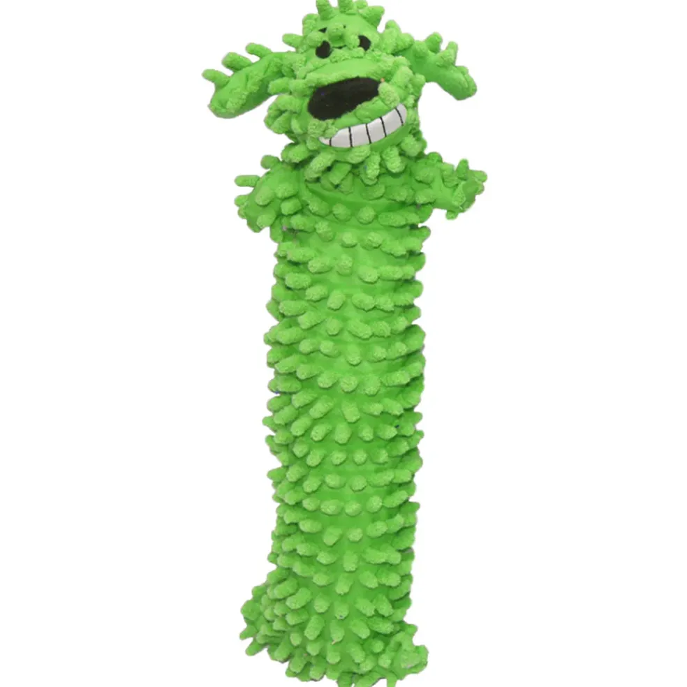 Multipet Loofa Floppy Light-Weight Stuffing-Free Plush Toy For Dogs (Color Varies), 12 inches