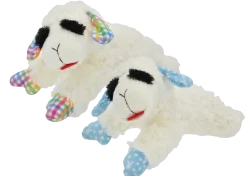 Multipet Spring Lamb Chop Plush Dog Toy 10.5", Assorted Colors