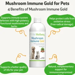 Mushroom Immune Gold - Holistic Cancer Support for Dogs (8 oz)