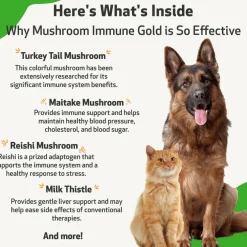 Mushroom Immune Gold - Holistic Cancer Support for Dogs (8 oz)