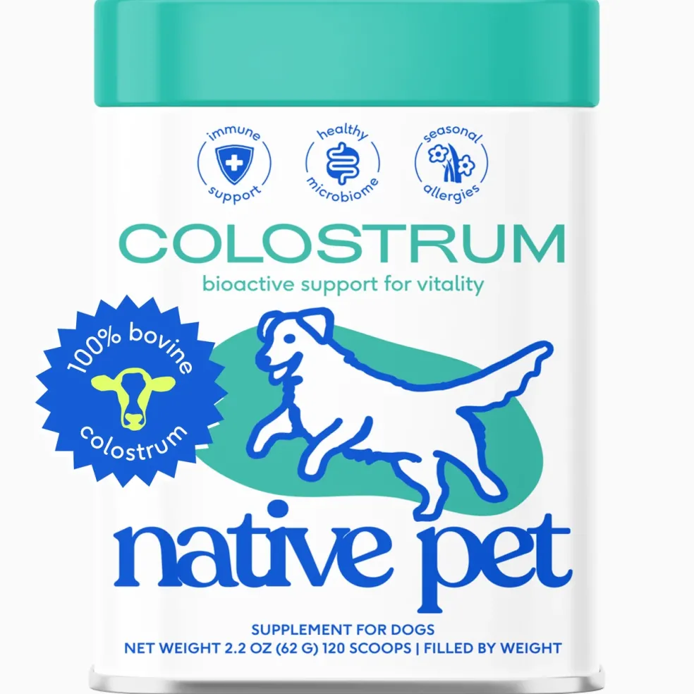 Native Pet Colostrum Immune System Powder Supplement For Dogs (2.2 oz)