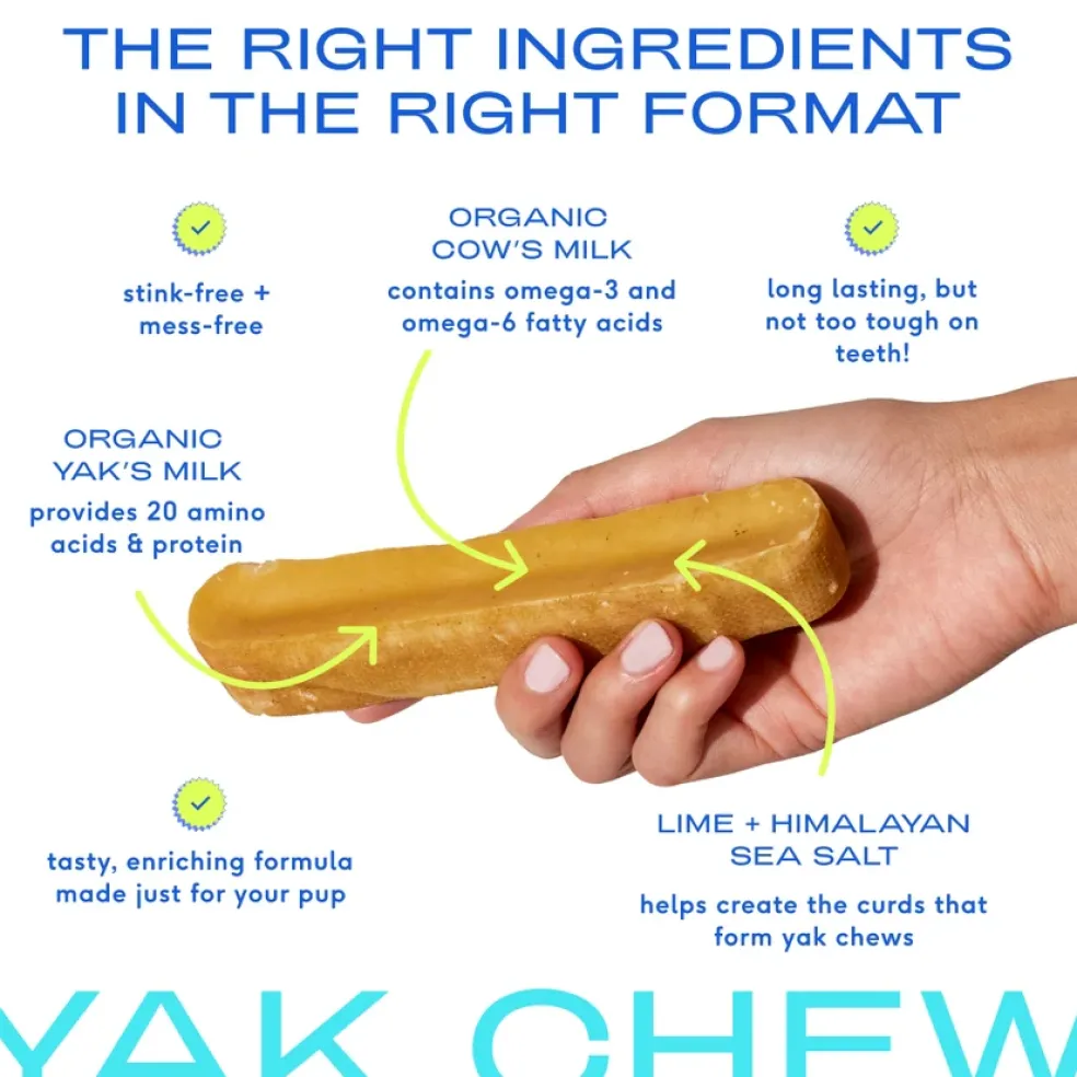Native Pet Gluten & Lactose-Free Yak Flavored Dental Chews for Dogs