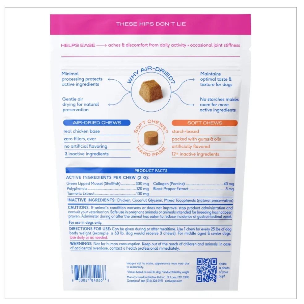 Native Pet Hip & Joint Inflammatory Care for Dogs
