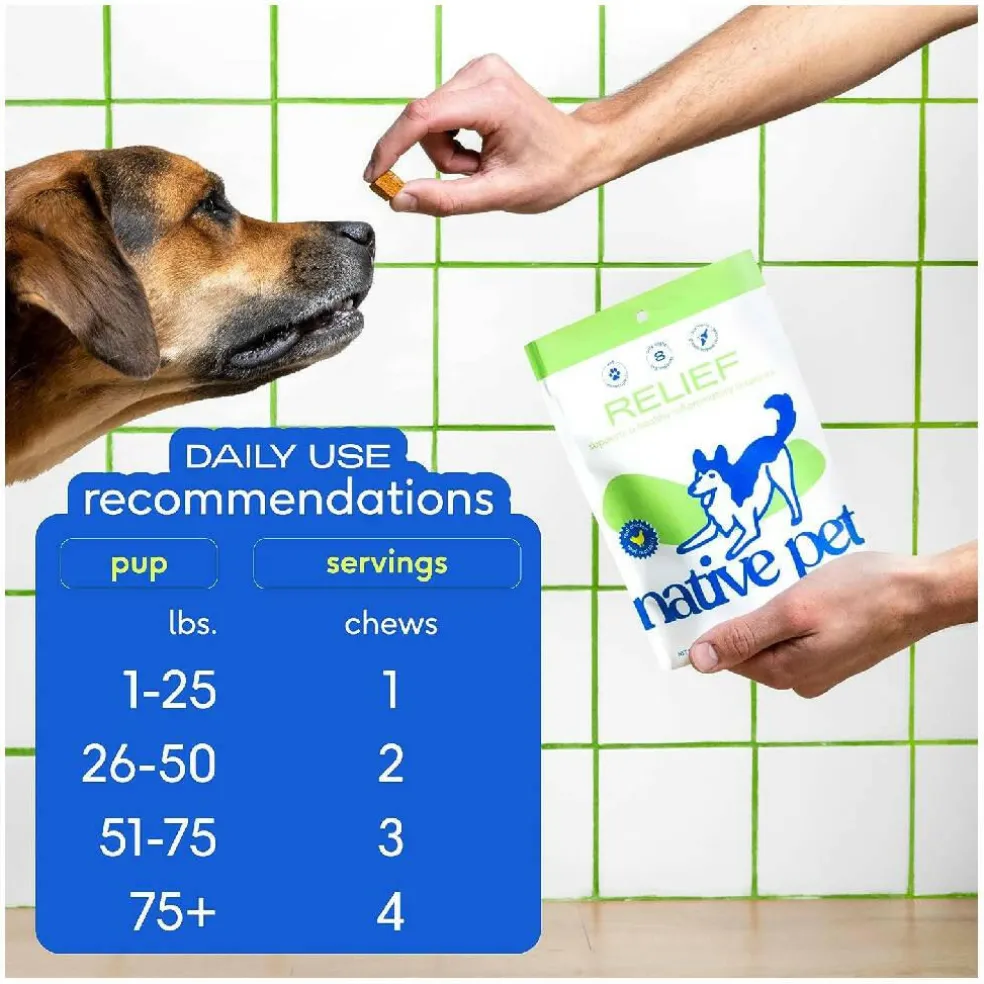 Native Pet Relief Joint Support Chicken Chews For Dogs