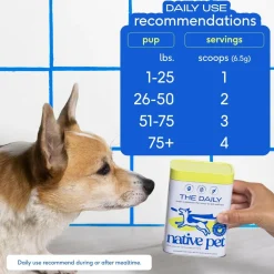 Native Pet The Daily Powder Supplement 11-in-1 Multivitamins for Dogs