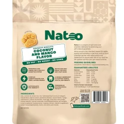 Natoo Crunchy Biscuits Coconut & Mango Flavor Dog Treats, 8-oz