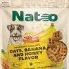 Natoo Crunchy Biscuits Oats, Banana, & Honey Flavor for All Size Dogs, 8-oz