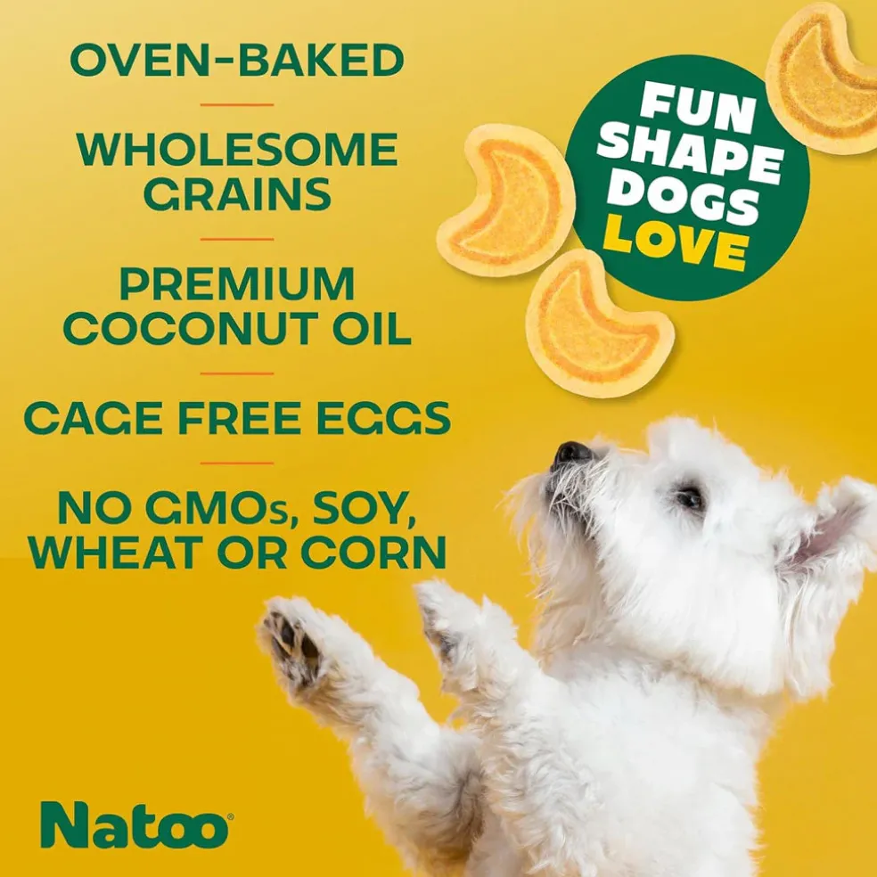 Natoo Crunchy Biscuits Oats & Berries Flavor Dog Treats, 8-oz