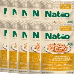 Natoo Meal Topper or Treat Chicken, Sweet Potato Broccoli in Broth Dog Food