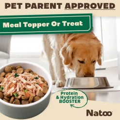 Natoo Meal Topper or Treat Chicken, Sweet Potato Broccoli in Broth Dog Food