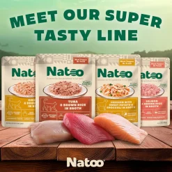 Natoo Meal Topper or Treat Chicken, Sweet Potato Broccoli in Broth Dog Food
