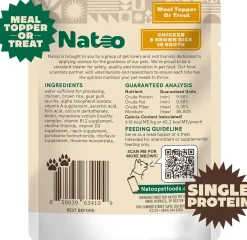 Natoo Meal Topper or Treat Chicken & Brown Rice in Broth Cat Food