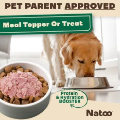 Natoo Meal Topper or Treat Salmon & Brown Rice in Broth Dog Food, 3 oz