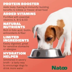 Natoo Meal Topper or Treat Salmon & Brown Rice in Broth Dog Food, 3 oz