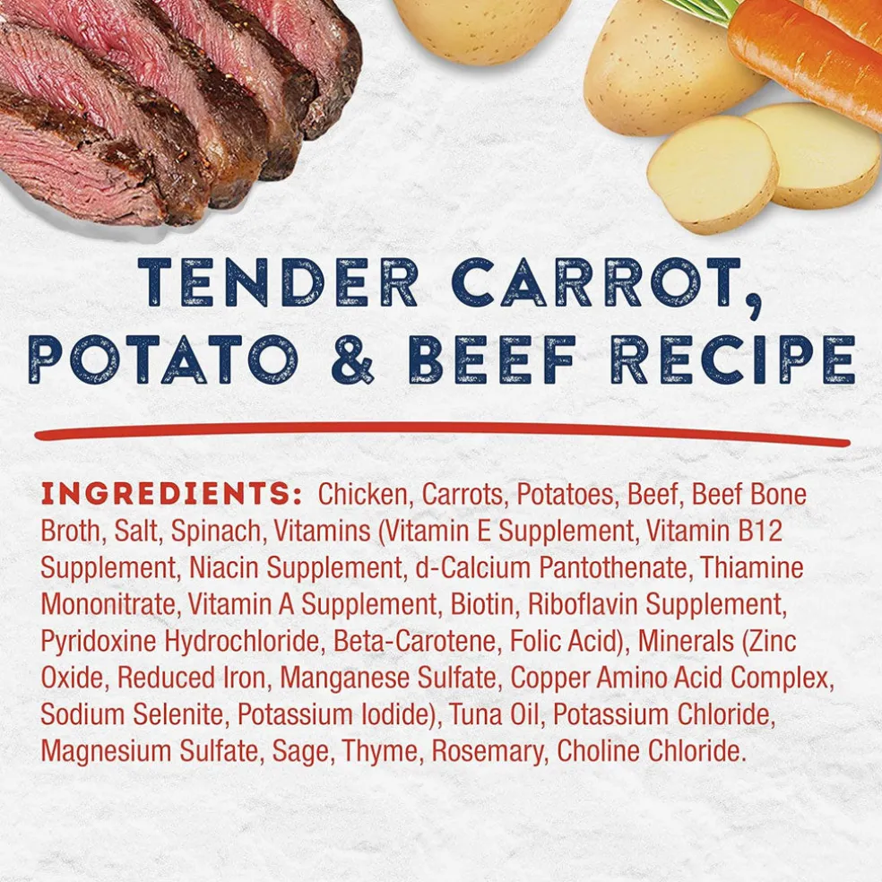 Natural Balance Pet Foods Original Ultra Platefulls Wet Dog Food Pouch Tender Beef & Potato Recipe, 9-oz case of 12
