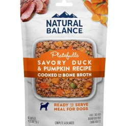 Natural Balance Pet Foods Original Ultra Platefulls Wet Dog Food Pouch Savory Duck & Pumpkin Recipe, 9-oz case of 12