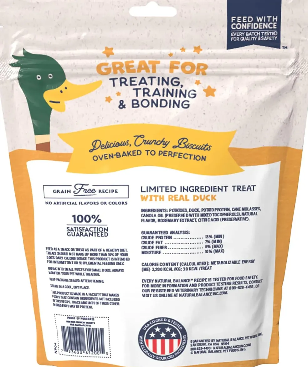 Natural Balance Rewards Crunchy Biscuits with Real Duck Dog Treats