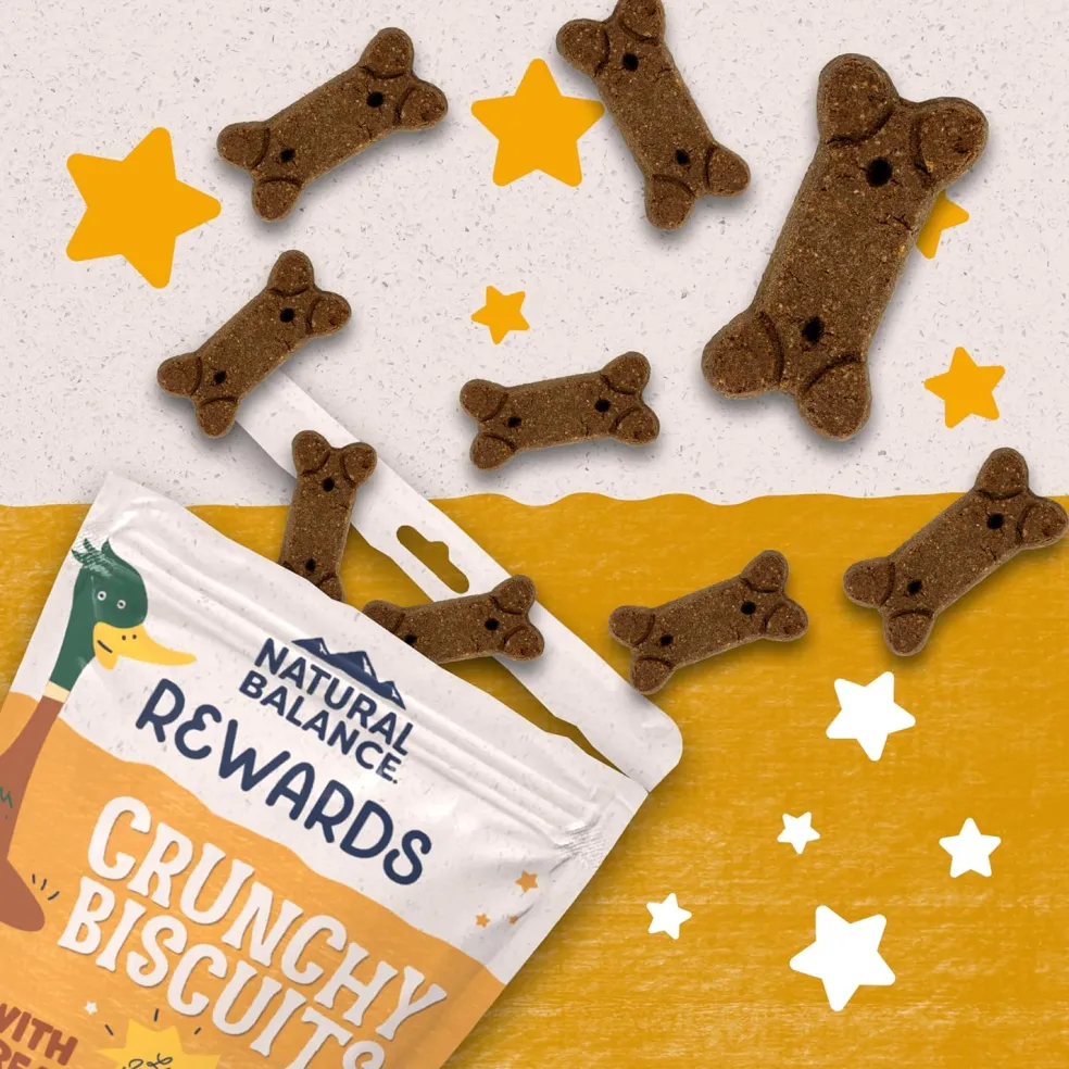 Natural Balance Rewards Crunchy Biscuits with Real Duck Dog Treats