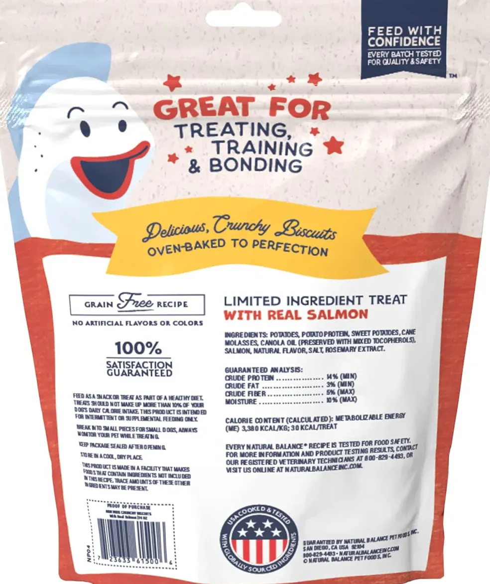Natural Balance Rewards Crunchy Biscuits with Real Salmon Dog Treats