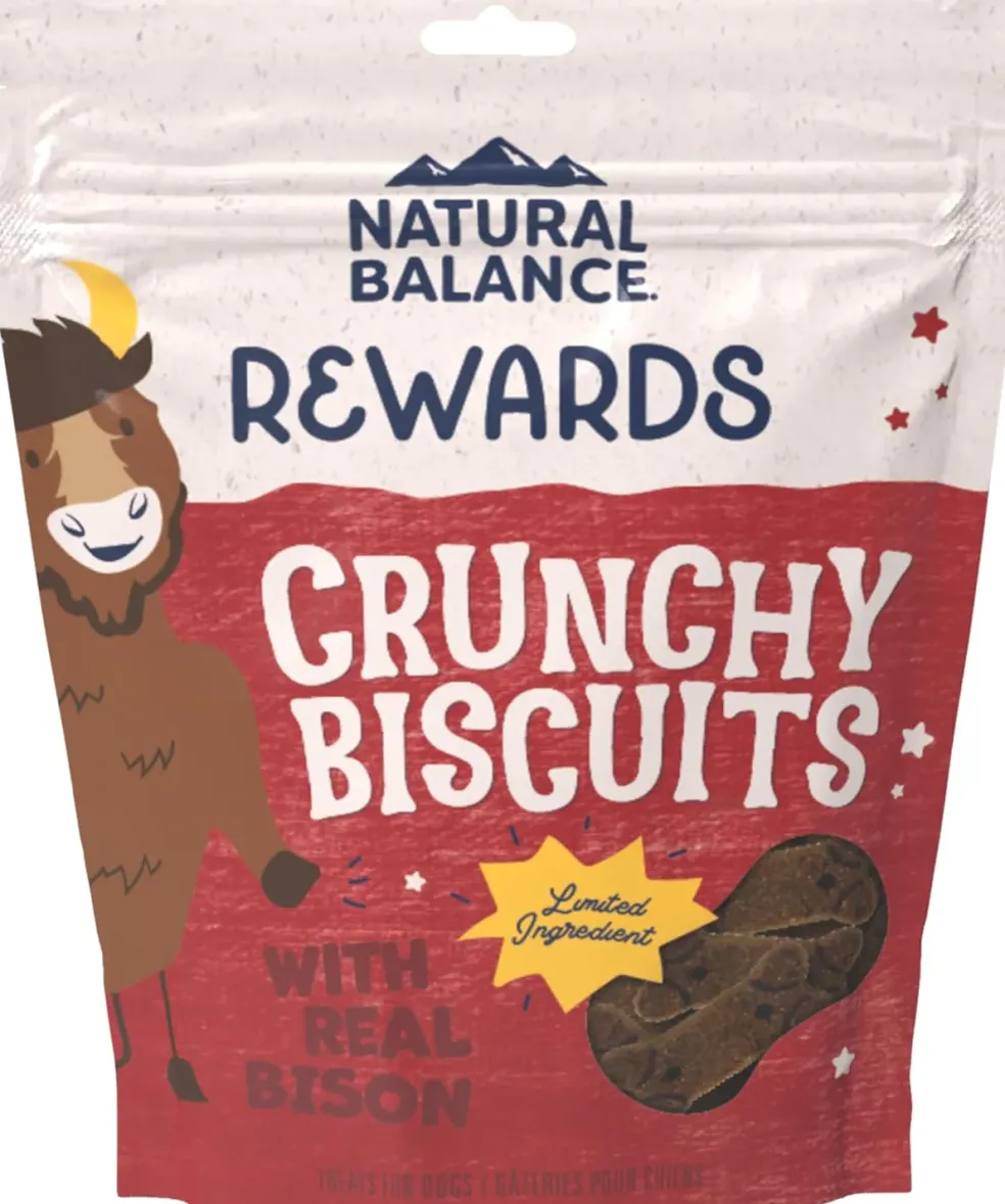 Natural Balance Rewards Crunchy Biscuits with Real Bison Dog Treats