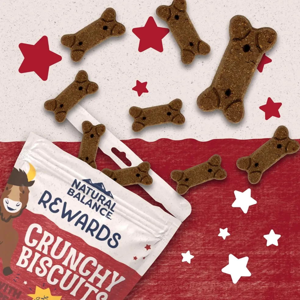 Natural Balance Rewards Crunchy Biscuits with Real Bison Dog Treats