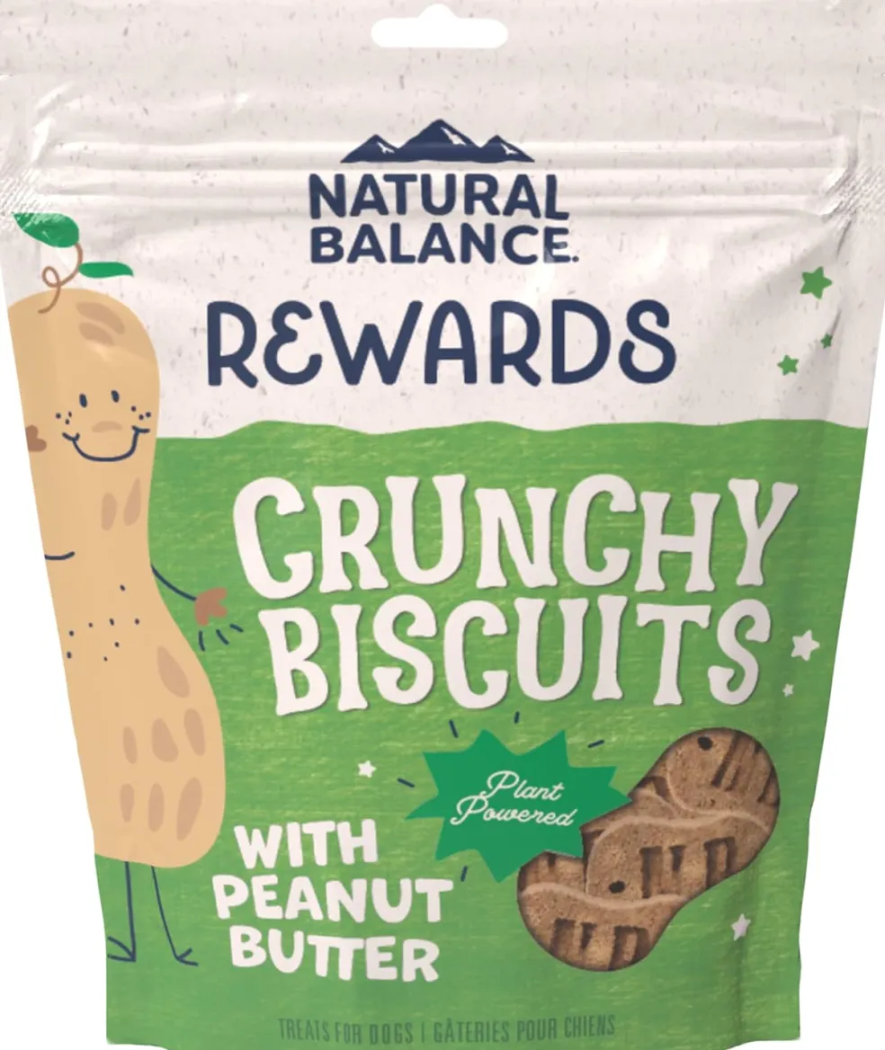 Natural Balance Rewards Crunchy Biscuits with Peanut Butter Dog Treats, 14-oz