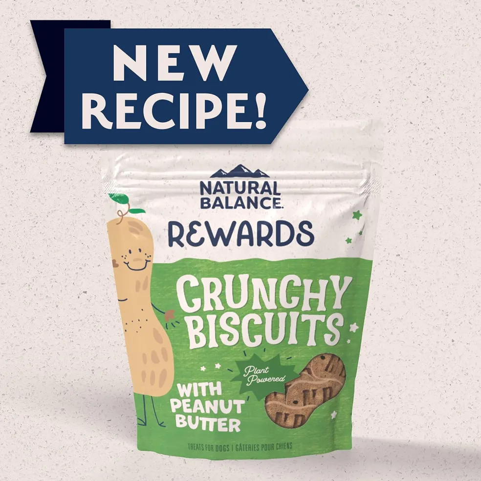 Natural Balance Rewards Crunchy Biscuits with Peanut Butter Dog Treats, 14-oz