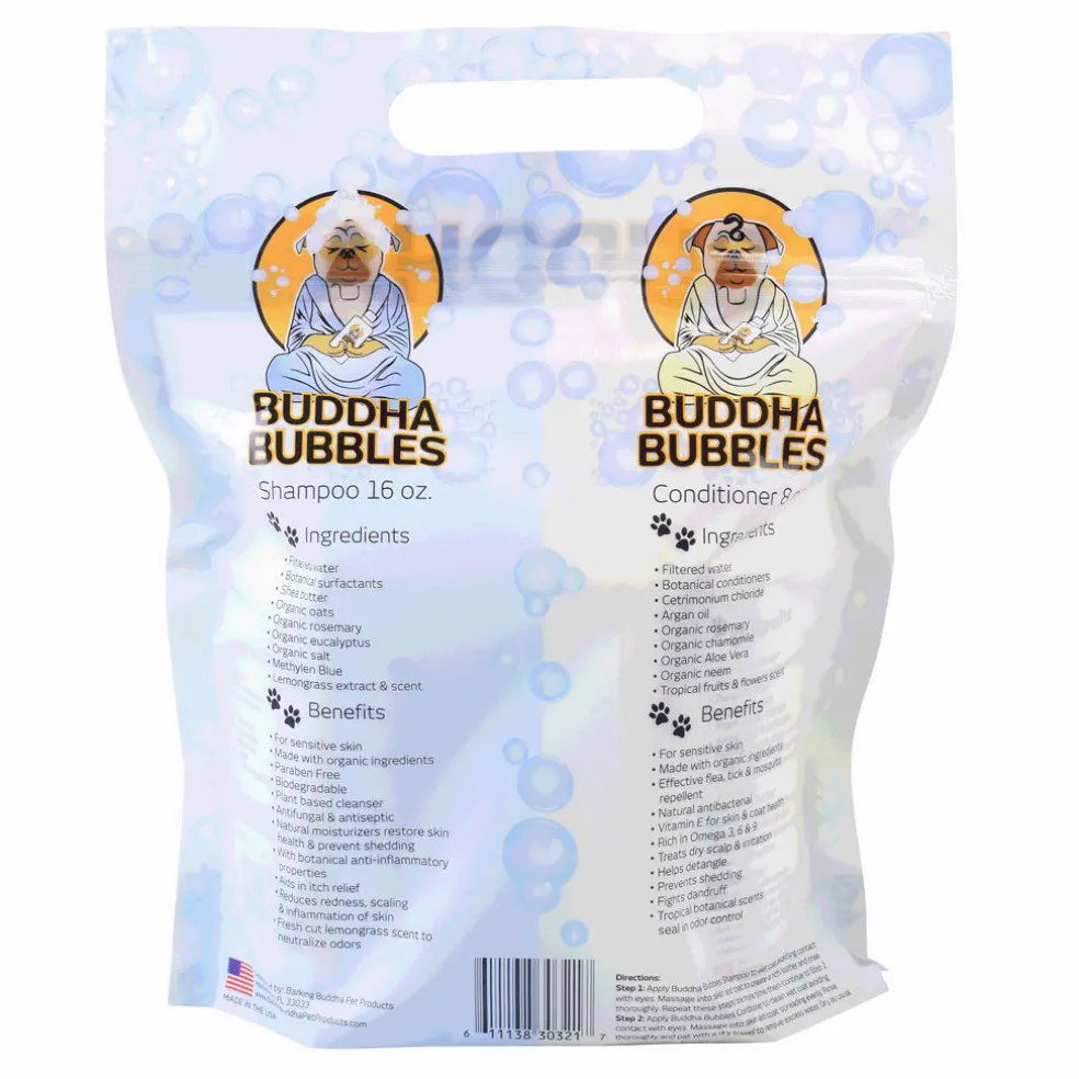 Natural Cravings Buddha Bubbles Grab-and-Go Set Organic Shampoo & Conditioner for Dogs & Cats