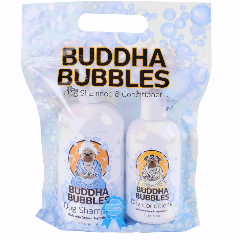 Natural Cravings Buddha Bubbles Grab-and-Go Set Organic Shampoo & Conditioner for Dogs & Cats
