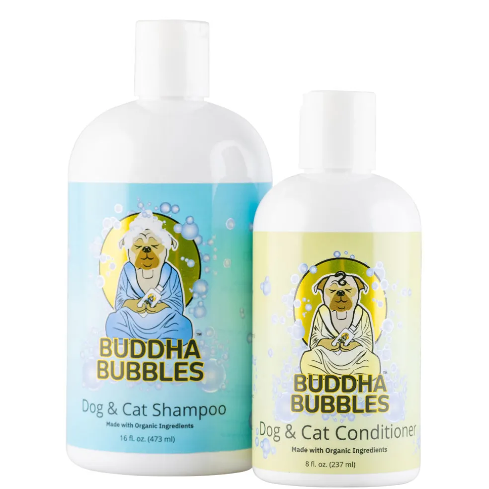 Natural Cravings Buddha Bubbles Grab-and-Go Set Organic Shampoo & Conditioner for Dogs & Cats